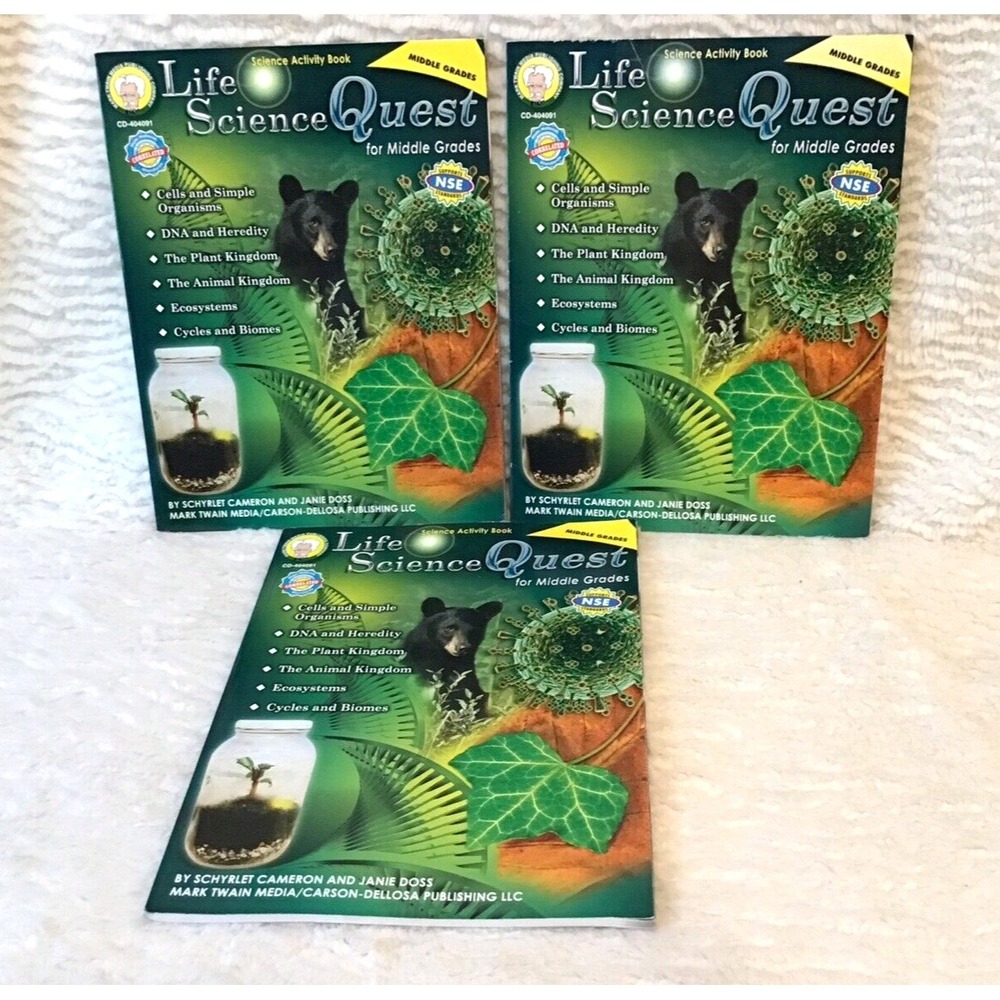 Life‎ Science Books for Middle Grades Quest Homeschool Biology Paperbacks (3)